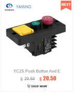 YCZ3-A Electromagnetic Switch 4/5 Pins 110/220V On Off Momentary Reset Push Button Red Green Can Replace KJD17