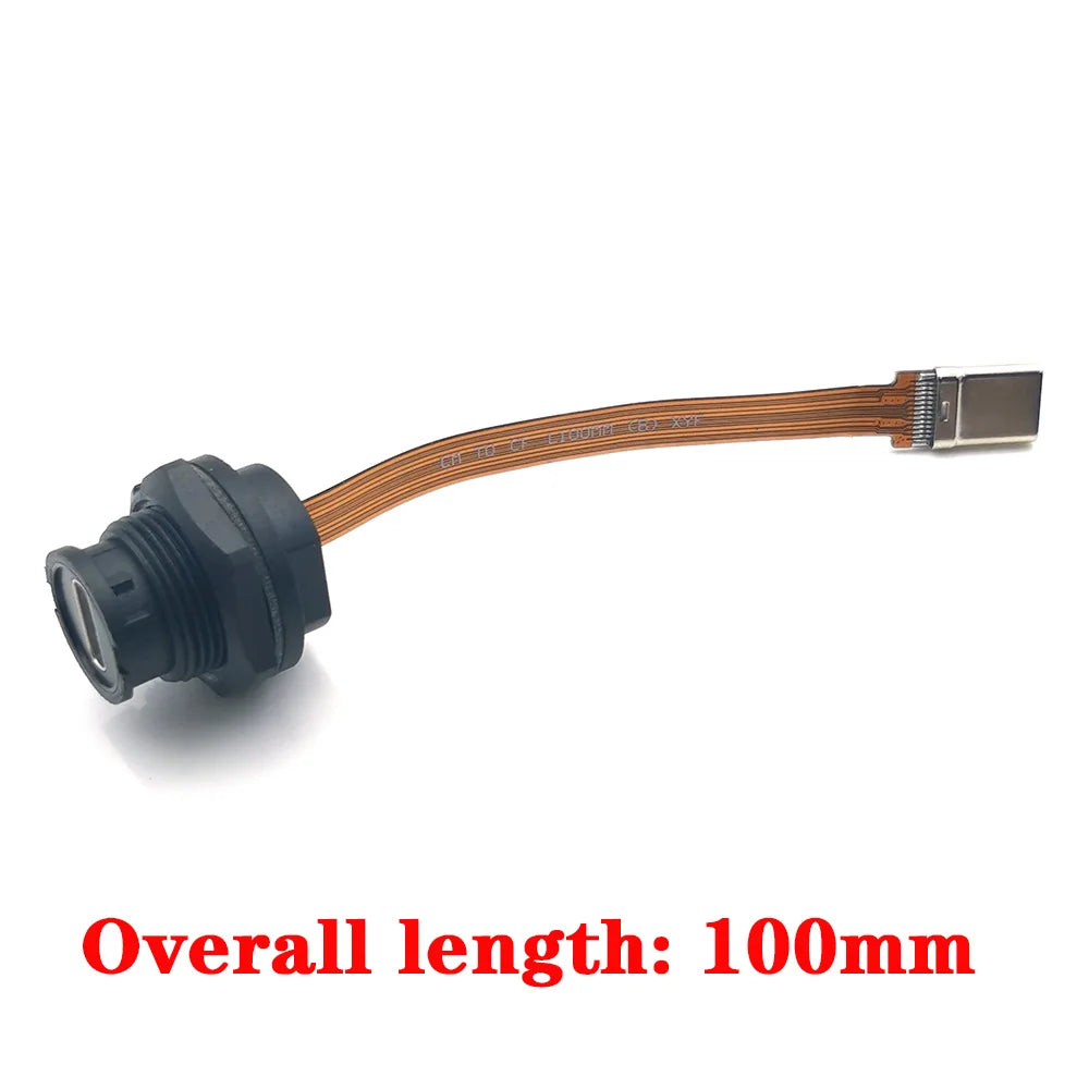 1PC TYPE C Threaded Snap FPC Waterproof Plug IP67 IP68 Data Connector USB3.1 Interface C-Type Male Female Plug Socket