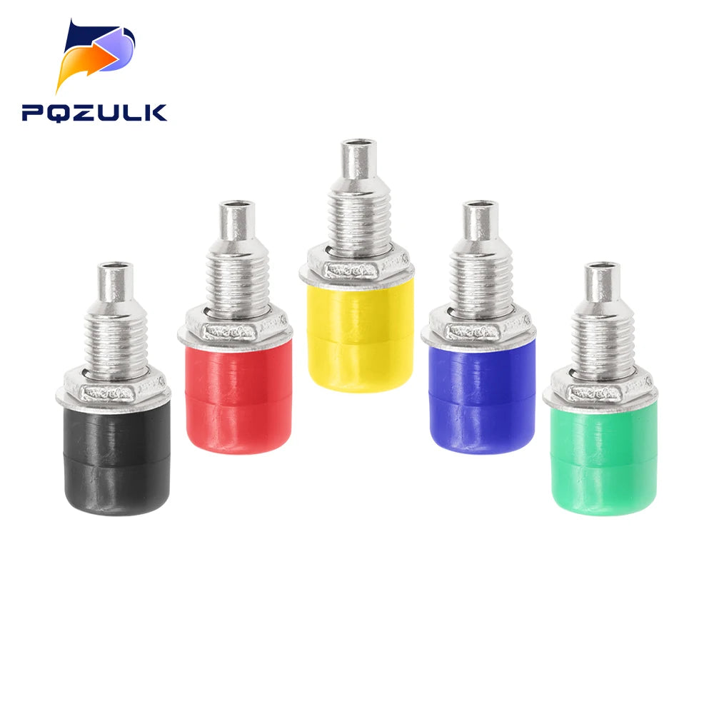 10PCS 4mm Banana Socket Binding Post Nut Banana Plug Jack Electrical Connector Terminal Test Hole DIY Parts Tools