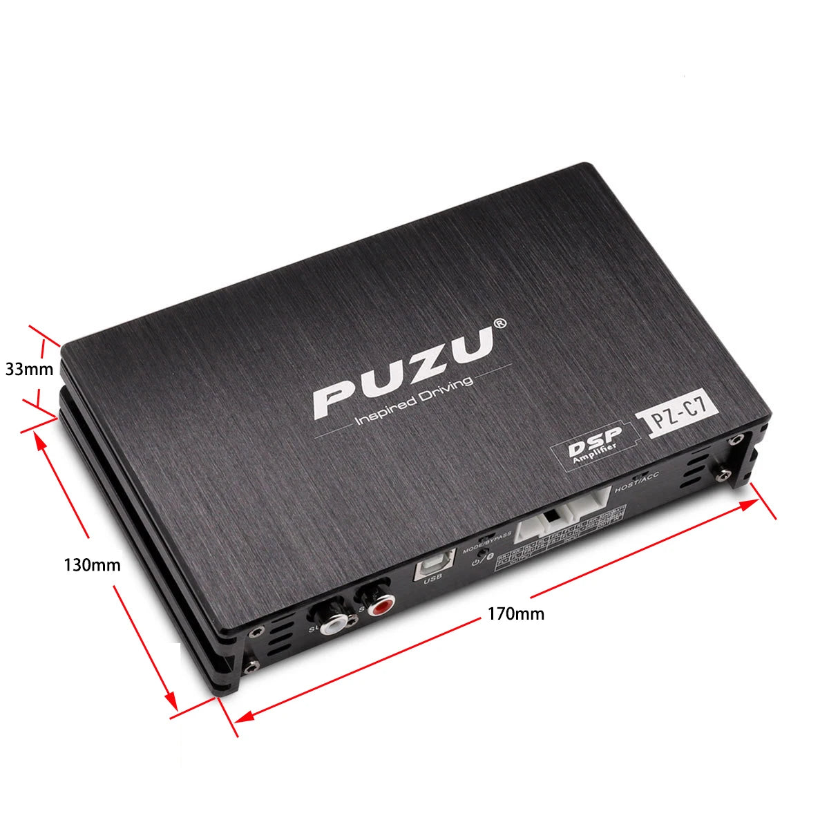 PUZU PZ-C7 Wiring Harness 4X150W Car DSP Amplifier Car Radio Sound Upgrade Digital Audio Signal Processor For Toyota(Non-JBL）