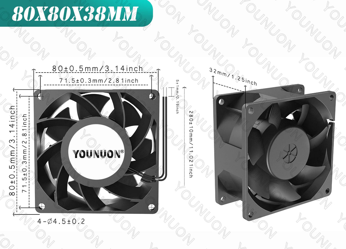 EC Axial Fan 60mm 80mm 90mm 120mm Ball Brushless Fan Cooler AC 110V 120V 220V 230V 240V Computer Case Fan 6025 8025 9225 12038