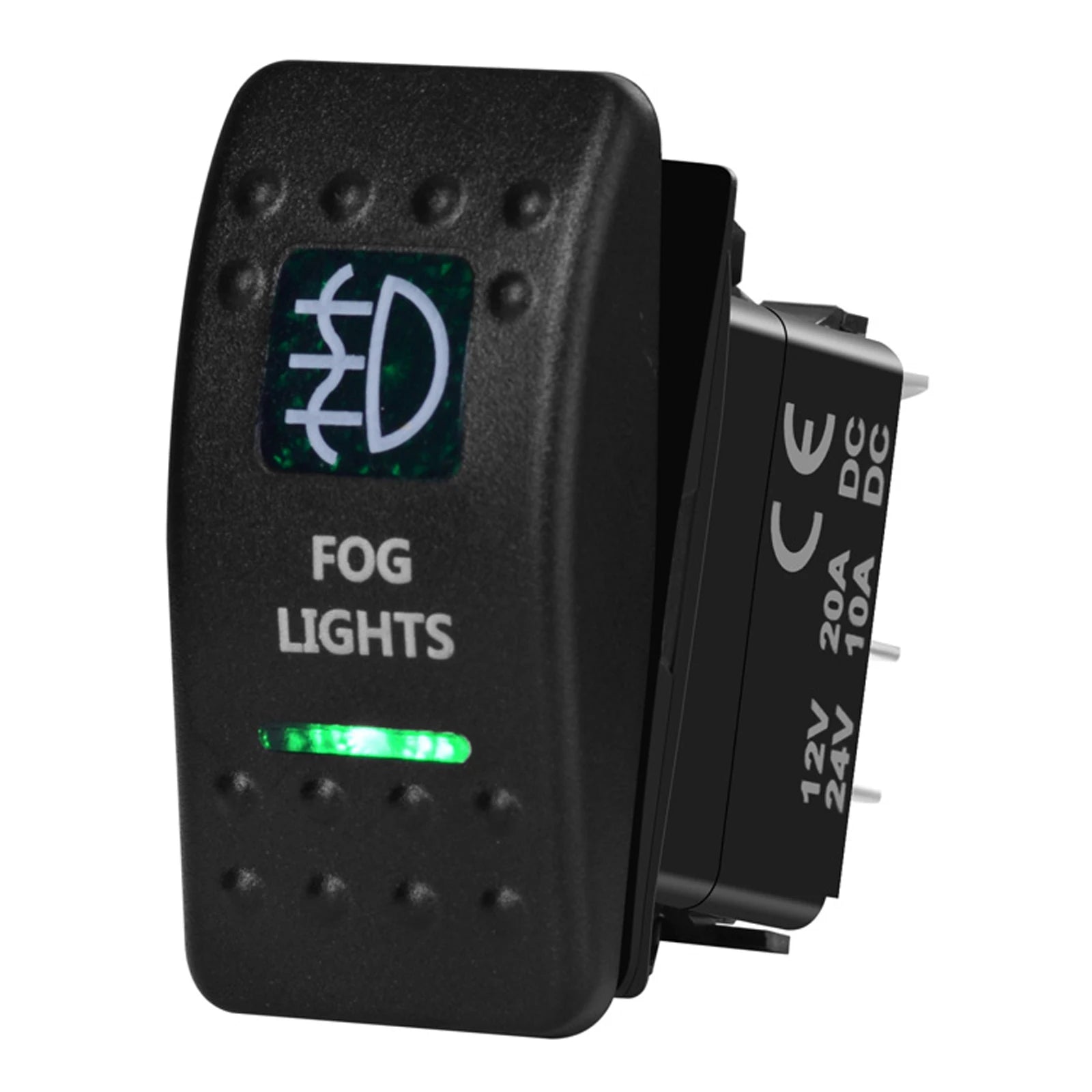 12V/24V Marine Rocker Switch Green LED SPST ON-OFF & DPDT ON-OFF-ON Momentary Toggle for 4x4 Off-Road RZR ATV ARB Carling Style
