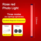 Colorful LED Night Lamps RGB Atmosphere Fill Light Rechargeable Bedroom Photography Lighting Room Decor Luz De Preenchimento New