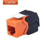 Linkwylan RJ45 Keystone Jack Cat5e Cat6 6A Multi Colors  Toolless UTP To LSA Network Modules Tool-Free Connection