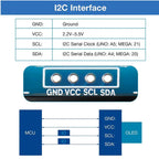 Original 0.96 inch oled IIC Serial Blue White Yellow OLED Display Module 128X64 I2C SSD1306 12864 LCD Screen Board For Arduino