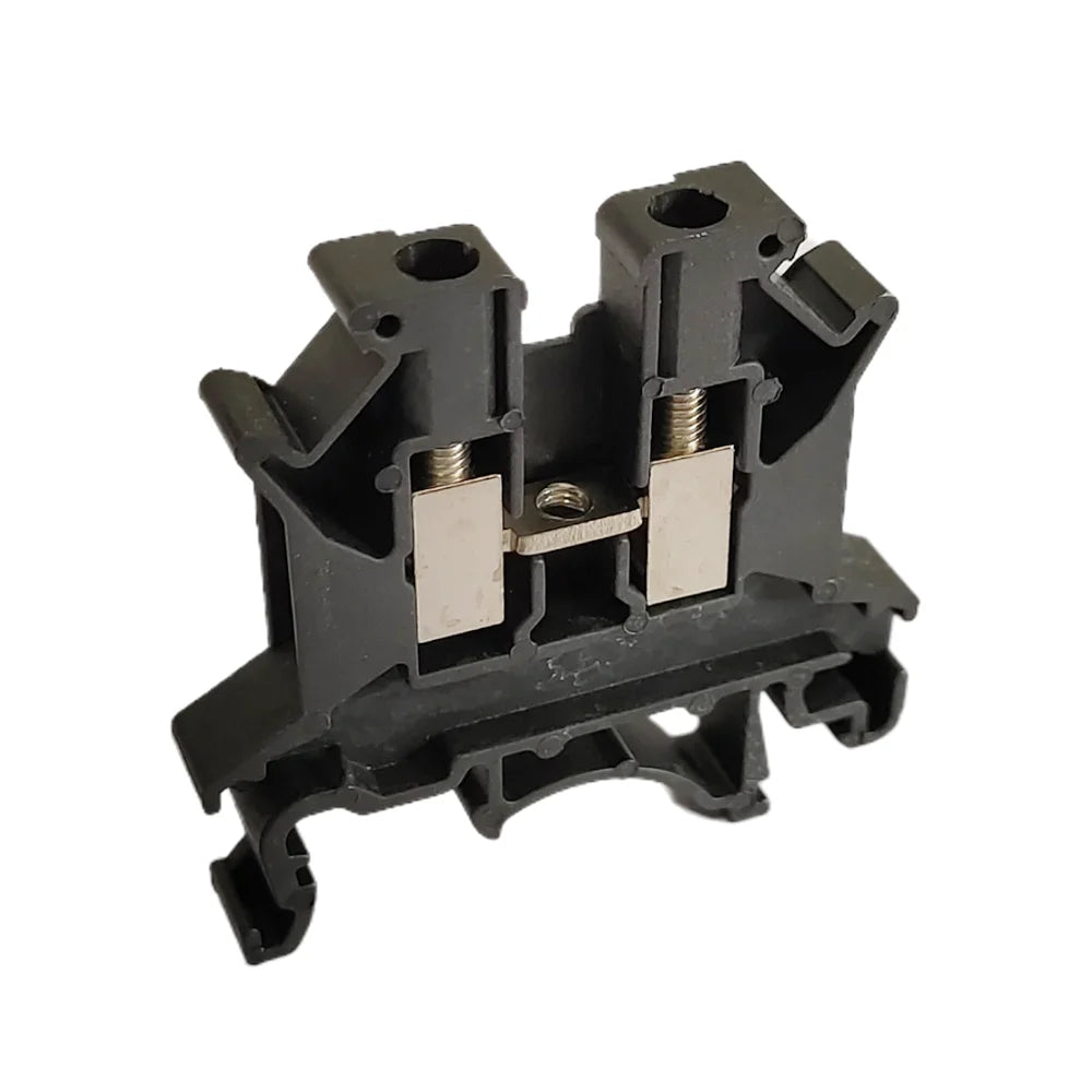 10/50/100PCS UK2.5B DIN Rail Terminal Block Screw Clamp Connector UK2.5 2.5mm² Cable Electrical Connector
