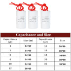 4-25uf Motor Run Capacitor, AC CBB60 Start Capacitors 450V 50/60Hz for Air Conditioner
