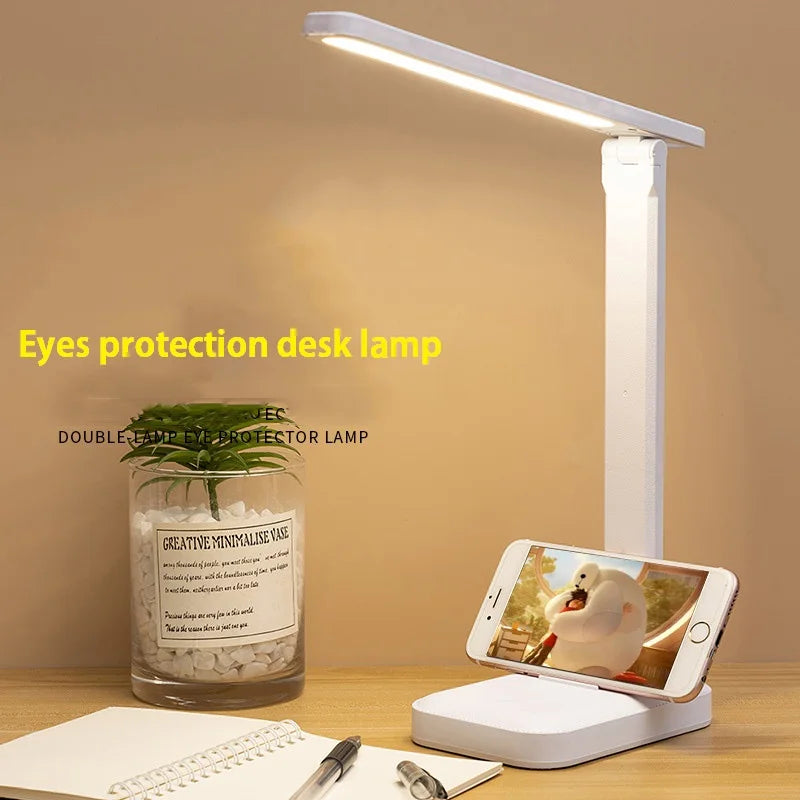 Chargeable Folding table lamp eye protection touch dimmable LED lamp bedroom reading USB rechargeable table lamp 2026