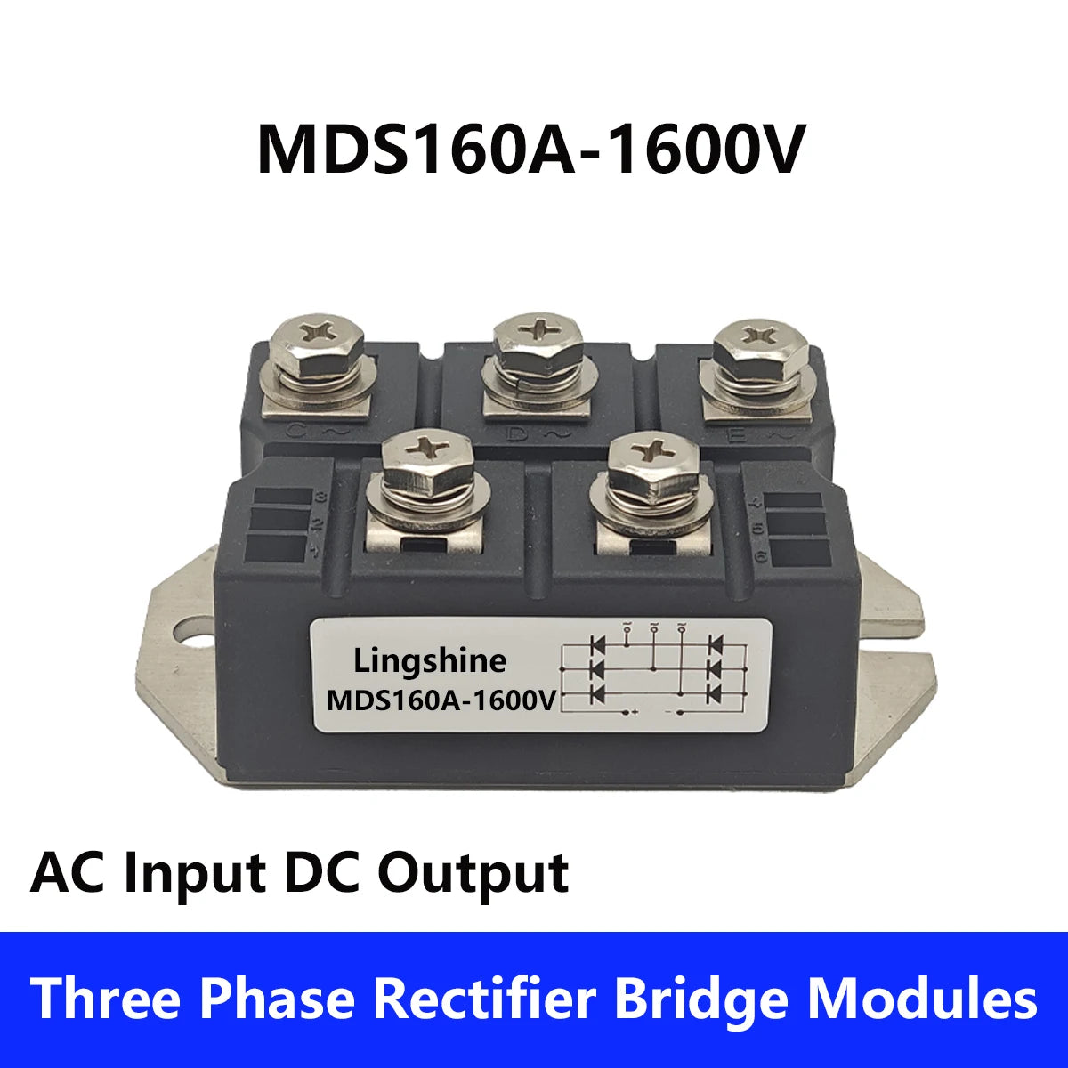 Three Phase MDS 100A 150A 160A 200A 250A Three Phase Rectifier Bridge Module 1600V Induction Cooker