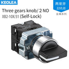XB2 Series Metal Button Switch Self Reset Small Mushroom Head Middle Seat Emergency Stop 22mm Knob Key Start Inching Power on
