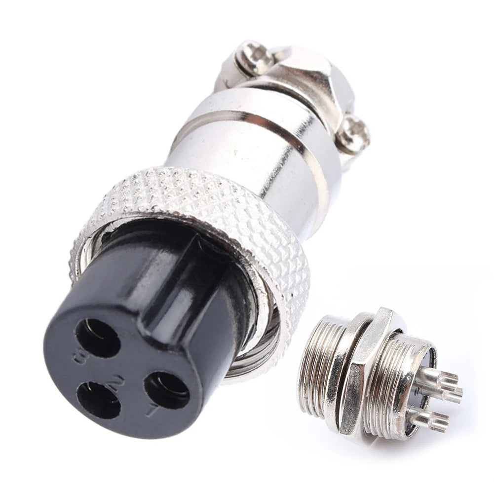 1pc GX16 3-pin Screw-type Aviation Electrical Socket Connector Wire Harness Panel For Data Acquisition Systems Inclinometers