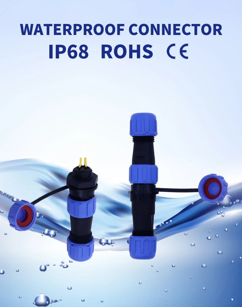SP11 Series Waterproof Aviation Plug Connector IP68 Cable Joint SP1110P2 SP1112S2  Durable Electrical Connector for Outdoor Use