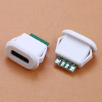 6Pin Type-C USB Waterproof Connector USB-C Direct Compression Welding Wire Type Female Socket Charging Port Tail Plug Interface