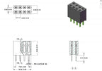 10pcs 2.54mm 2X2/3/4/5/6/8/10/12/13/20/40 Pin Female Header Strip Connector Double Row Straight Needle  2.54 Female Header Socke