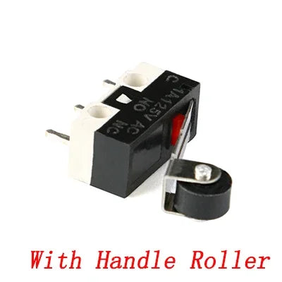 10Pcs Micro Limit Switch Mouse Button Tact Switch Without Handle / With Handle / With Handle Roller Micro Switch 1A 125V AC 3Pin