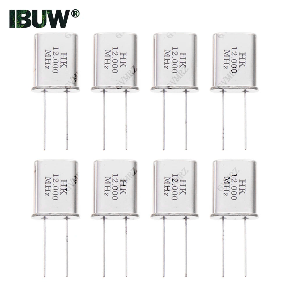 10PCS HC-49U 2Pin Passive Crystal Oscillator 10MHZ 11.0592MHZ 12MHZ 13.56MHZ 16MHZ 24MHZ