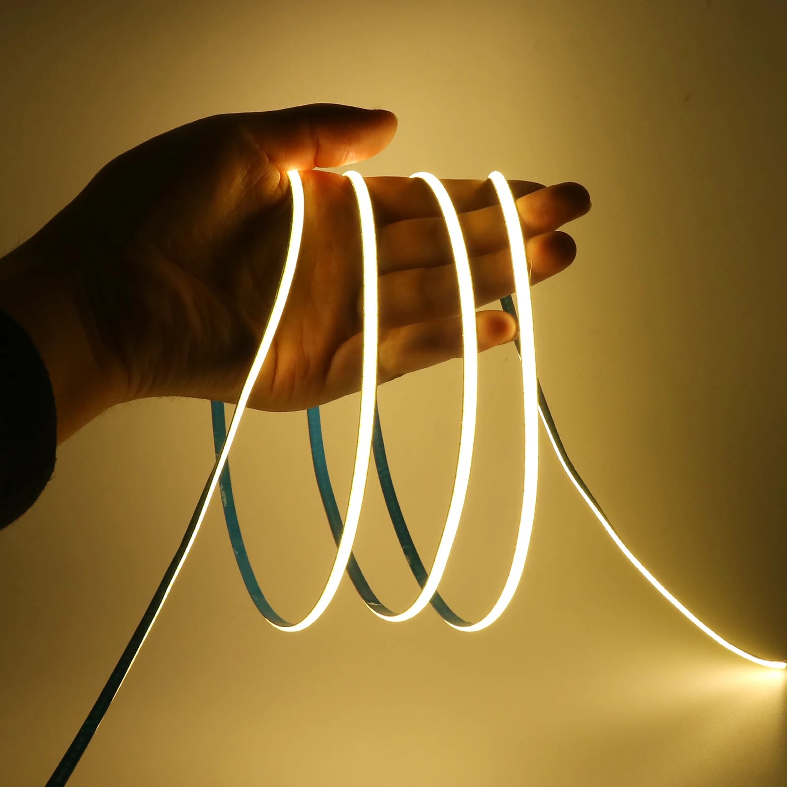 5V COB LED Strip 3mm 5mm 8mm Width 320LEDs/m High Density COB LED Tape AA Battery Powered Linear Lighting White Red Green Blue