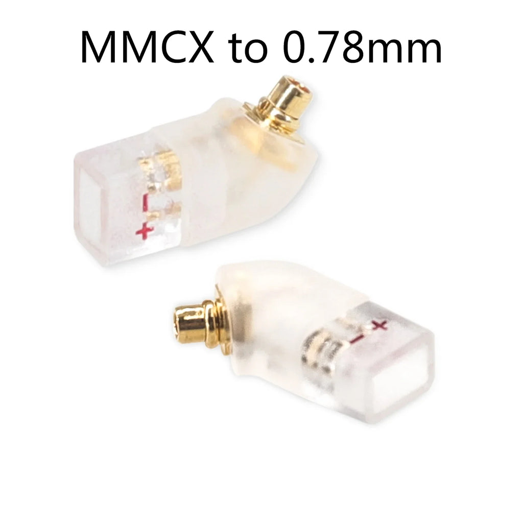 OKCSC 1 Pair Earphone Interface Conversion Pin Connector HIFI Headphone Plug MMCX JH HD580 3.5mm to 0.78mm Gold-plated Plug