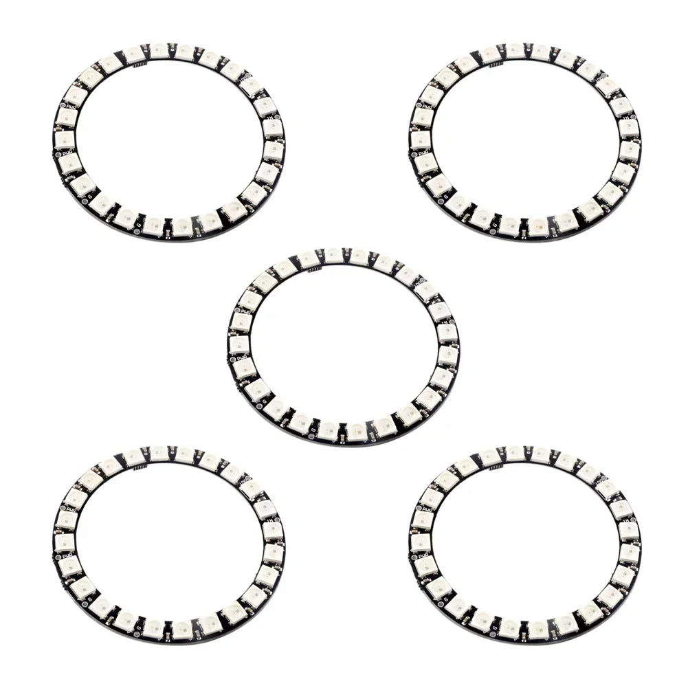 WS2812B 5050 RGB LED Ring 7 / 8 / 12 / 16 / 24 / 60 Bits Lamp Light with Integrated Drivers WS2812 for Arduino Raspberry Pi
