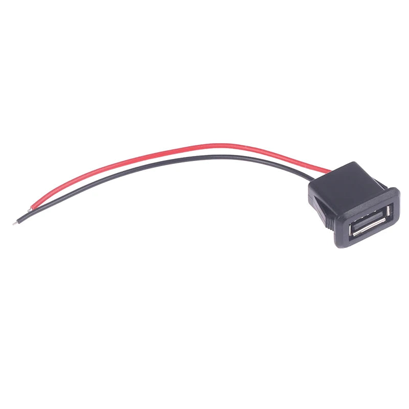 High Quality USB 2.0 Female Power Jack USB2.0 Charging Port Connector With Cable USB Charger Socket