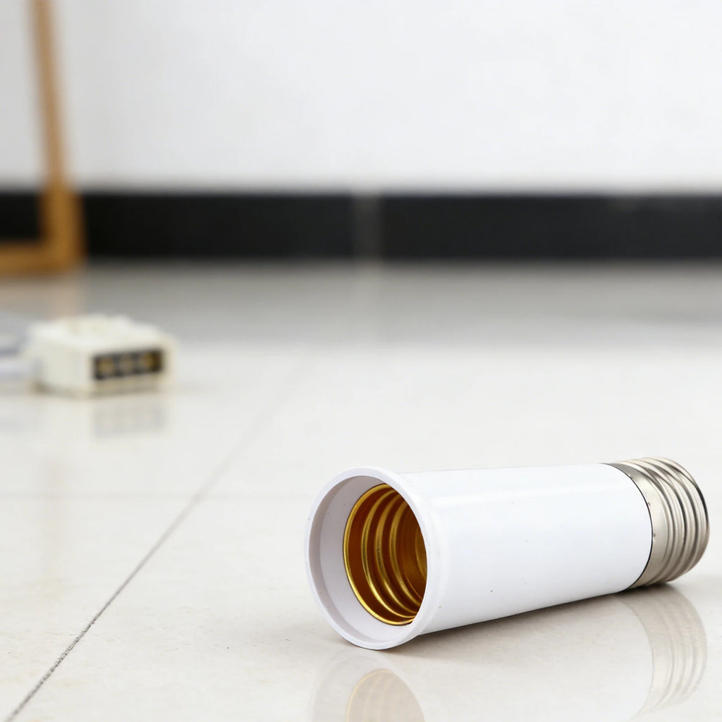 For E27 Extension Adapter Socket for For E27 Screw Base Lighting Devices Including Pendant Lights and Recessed Fixtures