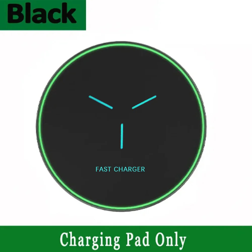 Wireless Charger Pad Induction Fast Wireless Charging Station For iPhone 17 16 15 14 13 12 Pro Max Samsung Xiaomi Oppo Huawei