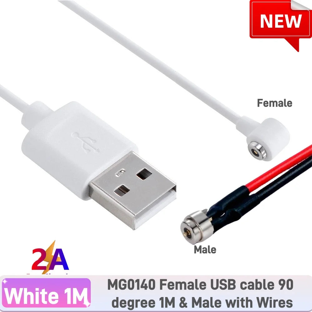 Mini 1 Pole 4.0 MM Dia Circular 2A Male Female Pogo Pin Connector Spring-Loaded USB Type-C Magnetic Charge Cable Wearable Type-C