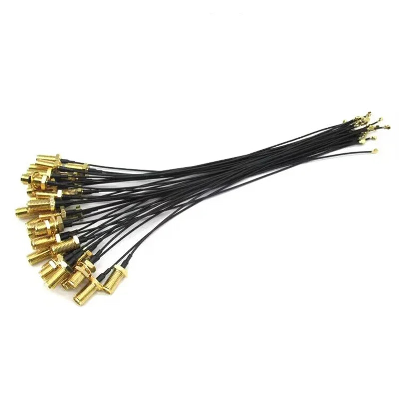 2PCS 2.4GHz Folded  Bluetooth ZigBee Antenna 3dBi with U.FL I-P-E-X-1 to SMA Connector 15cm For ESP8266 ESP32 WiFi Module