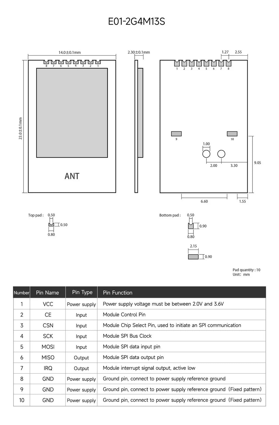 4PCS nRF24L01 nRF24L01P 2.4GHz PA LNA 20dBm Wireless Module SPI Antenna SMA-K Transceiver Receiver Tansmitter EBYTE E01 Series