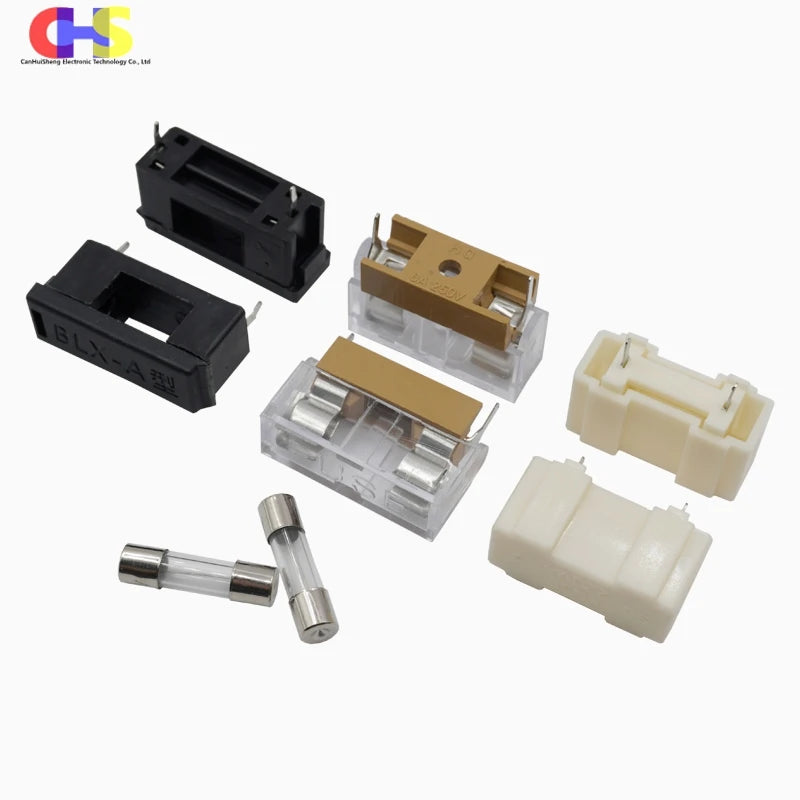 10pcs BLX-A  5*20mm Glass Fuse Holder BF-013 Transparent Insurance Tube Socket With 1A 2A 3A 4A 5A 6A 7A 8A 10A 15A 5x20MM Fuses