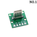 1Pcs USB 3.1 Vertical Straight Plug Double Side Positive Negative Plug Type-C Male/Female Test Board PCB Connector With Pin