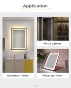 DC12V Touch Dimmer 5A 60W Single-Button Touch Time and Temperature Display LED Sensor Switch, Suitable for Bathroom Mirrors