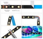 WS2805 SPI RGBCCT Pixel Led Strip 4Pin 60Leds/m IP30 IP65 IP67 Waterproof Addressable Smart Led Lights Strip Black White PCB 24V