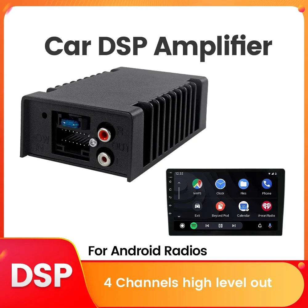 Car Audio DSP Processor 4*39W for Android Radio Stereo Universal Amplifier HIFI Speakers Simple Improve Subwoofer Plug and Play