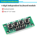 1x4 Single Row 4 Independent Push Button Module Arduino Electronic Experiment Teaching Development Board