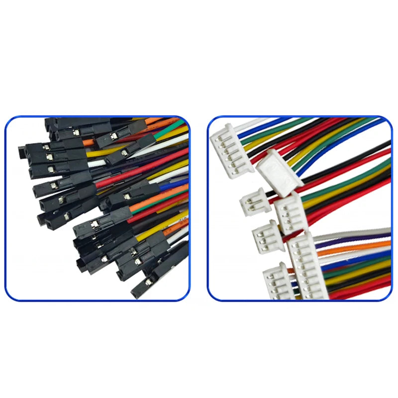10Pcs MX1.25 to Dupont line  electronic wire-2P/3P/4P/5P/6 Pin To 2.54MM Dupont Male/Female Wire Connector Color Cable