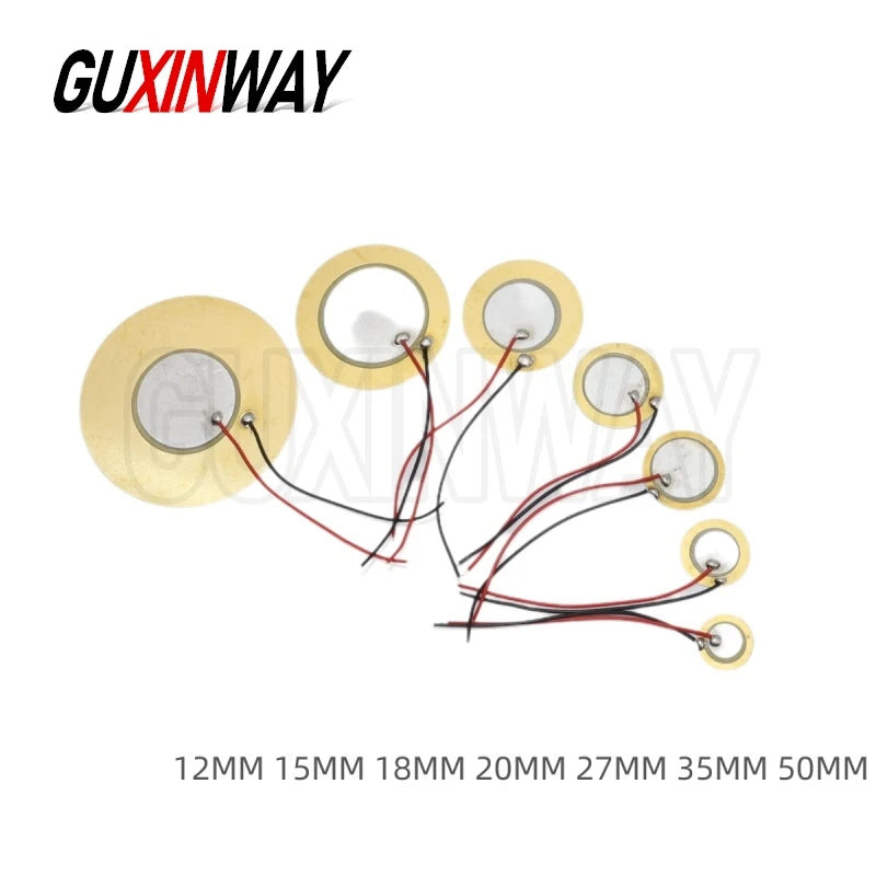 Buzzer Piezo Elements Sounder Sensor Trigger Drum Disc With Wire for Loudspeake 12MM 15MM 18MM 20MM 27MM 35MM 50MM