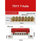 A10 Series 7*11 9*14 3/4/5/6/7/8/10/12 Hole Zero Ground Row Copper Bar Connection Terminal Wiring Terminal of Distribution Box