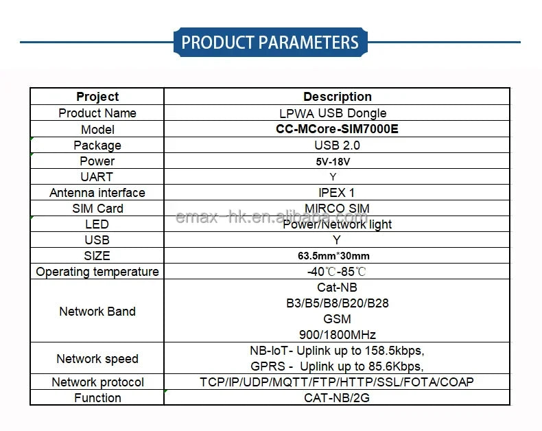 SIMCom LTE USB Dongle SIM7000A SIM7000E SIM7000G SIM7070E SIM7070G 4G NB-IoT Cat M LPWA Breakout Core Board