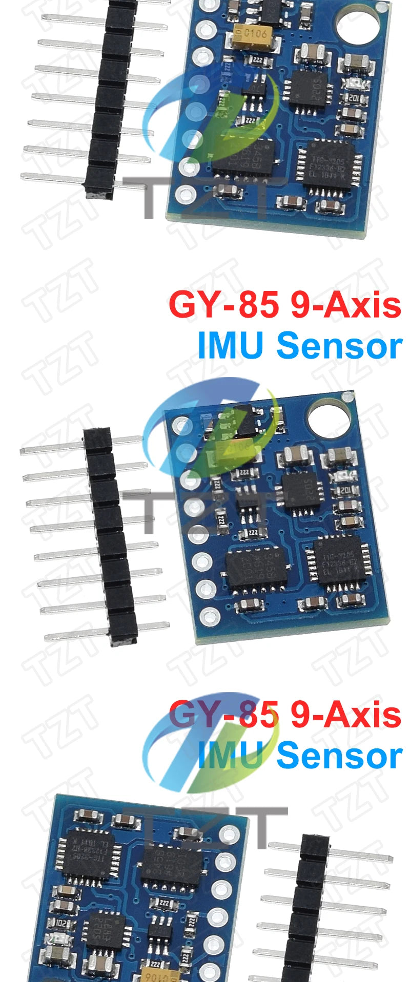 GREATZT GY-85 BMP085 Sensor Modules 9 Axis Sensor Module (ITG3205 +ADXL345 + QMC5883L) ,6DOF 9DOF IMU Sensor
