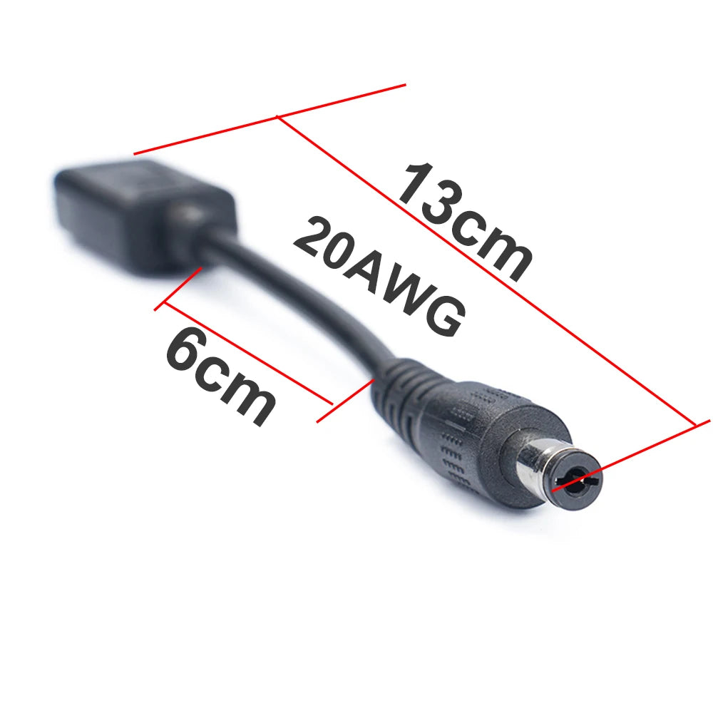 1pc USB Type C to DC 5.5mm X 2.1mm PD Trigger Power Charging Adapter Cable 20V 5A 100W 19-20V Laptop Drill Battery Router CCTV