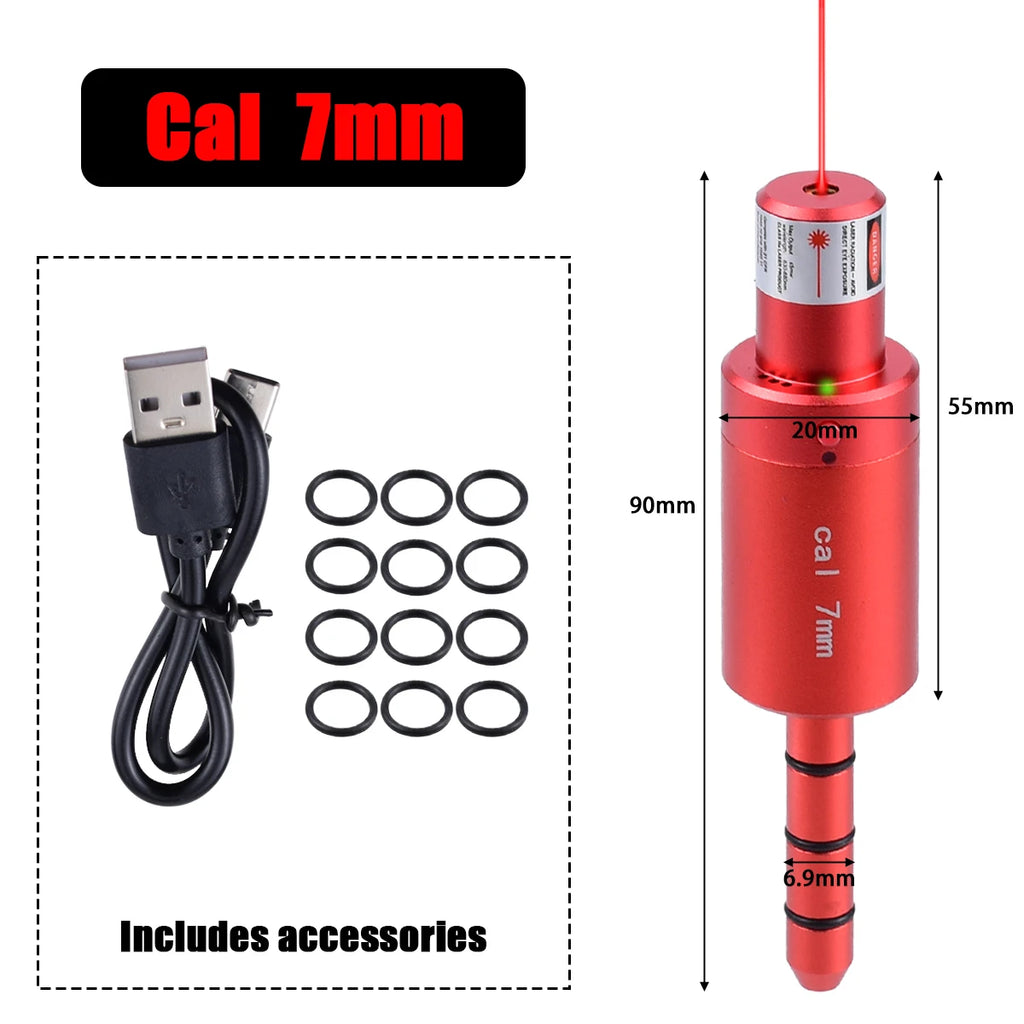 9mm 38SPL 22LR 12GA CAL177 7mm 6.5mm Training Bullet Bore Sight Voice Controlled Laser Dual-purpose for Training and Calibration