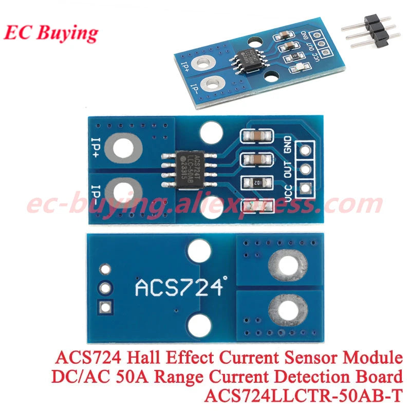 10Pcs/1pc ACS712 ACS758 Hall Current Sensor Module Detector 5A 20A 30A 50A 100A 150A 200A Range Detection Board For Arduino DIY