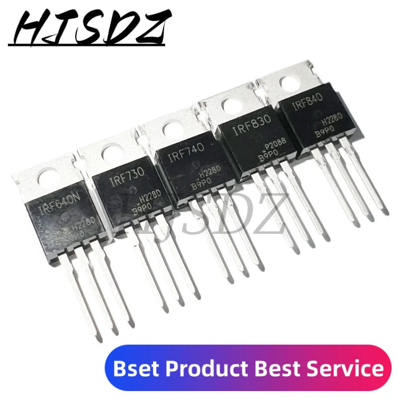10PCS/LOT IRF840 IRF840PBF IRF510N IRF520N IRF530N IRF540N IRF630N IRF640N IRF730 IRF740 IRF830 IRF840 MOS TO220 original nuevo
