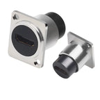 1pc Metal Round/D Type Module RJ45 CAT6&USB 2.0/3.0&Type C&HDMI-Jack Socket Through Network Panel Mounting Electronic Connector