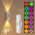 LED Cabinet Light Motion Sensor RGB Magnetic Rechargeable Wall Lamp Hallway Stairs Kitchen Ambient Night Light Home Decor Lights