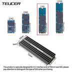 TEUCER SSD Heatsink M.2 NVME Solid State Disk Drive PC Radiator with Thermal Silicone pad for Desktop PC M.2 NVME PS5 Heatsink