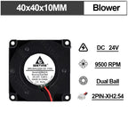 Gdstime Brushless Turbo Fan 24V Dual Ball 30mm 40mm 50mm For 3D Printer Fan DC Blower Cooling Fan 3010 4010 4020 5015 Clooer