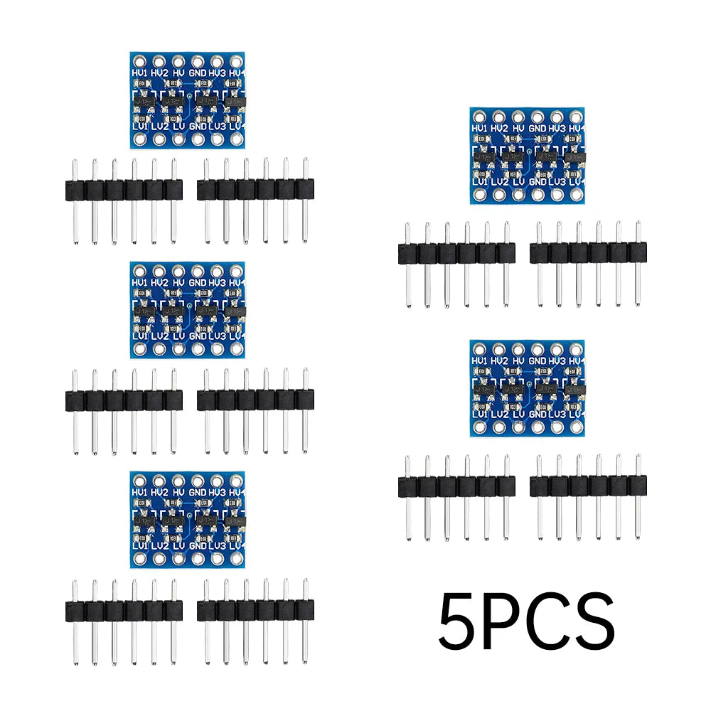 1/10/20x 4MOS Transistor Level Conversion Module 3V and 5V 4 Channels Logic Level Shifter 4 Way Bi-Directional Module High Speed