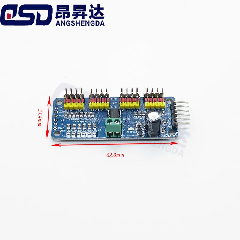 PCA9685 Robot Controller IIC Interface 16 Channel 12-Bit PWM Servo Motor Driver Board for Arduino Robot/ Raspberry Pi